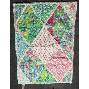 KIDS LILLY PULITZER Crib quilt PARTY PATCHWORK POTTERY BARN BABY 30"X50"